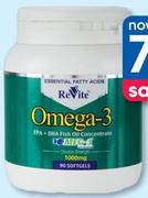 ReVite Omega 3 1000mg 90 Softgels-Per Pack