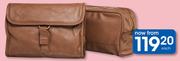 Clicks Men's Tan Toiletry Bag
