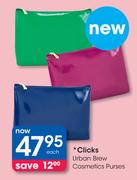 Clicks Urban Brew Cosmetic Purses-Each