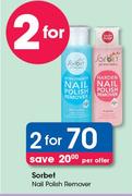 Sorbet Nail Polish Remover-For 2