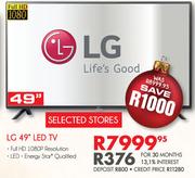 LG 49" FHD LED TV