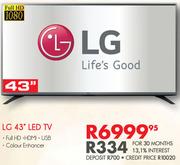 LG 43" FHD LED TV