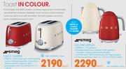 Smeg 1.7Ltr Electric Kettles+ Smeg 2 Slice Toaster-Each