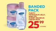 Purity Petroleum Jelly, Baby Oil & Baby Aqueous Cream Pack-3x50ml
