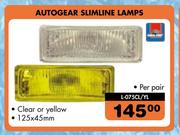 Auto Gear Slimline Lamps-Per Pair L-075CL/YL