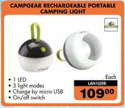 Campgear Rechargeable Portable Camping Light-Each LAN1LEDR