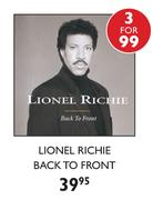 Lionel Richie Back To Front