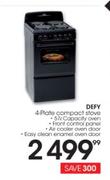 Defy 4 Plate Compact Stove