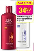 Wella Shampoo Or Conditioner Assorted-500ml Each