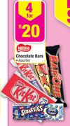 Nestle Chocolate Bars Assorted-4's