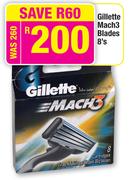 Gillette Mach3 Blades-8's