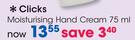 Clicks Moisturising Hand Cream-75ml