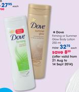 Dove Firming Or Summer Glow Body Lotion-250ml-Each