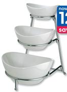 Clicks 3 Piece Porcelain Relish Set-Per Set