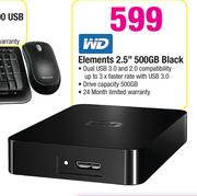 WD Elements 2.5" 500GB Black