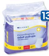Clicks Incontinence 14 Adult Pull-Ups Large