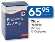 Clicks Probiotic 250 mg-10 Capsules