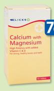 Clicks Calcium With Magnesium 60 Tablets-Per Pack