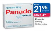 Panado 20 Capsules 500mg-Per Pack