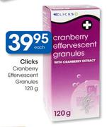 Clicks Cranberry Effervescent Granules-120g