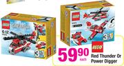 Lego Red Thunder Or Power Digger-Each