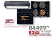Defy Black Oven, Hob & Extractor