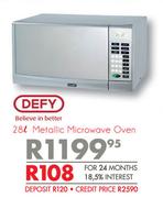 Defy 28Ltr Metallic Microwave Oven