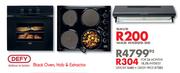 Defy Black Oven, Hob & Extractor