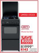 Defy 4 Burner Gas Stove