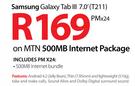 Samsung Galaxy Tab III 7.0"(T211)-On MTN 500MB Internet Package