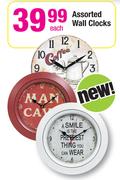 Wall Clocks Assorted-Each