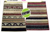 Kelim/Scotch Stripe Rugs-70 x 280cm Each
