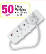 6Way Multiplug 3 x 16A & 3 x 6A