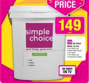 Simple Choice Paint White SC200-20L