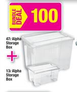 47L Alpha Storage Box + 13L Storage Box - Per Bundle