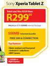 Sony Xperia Tablet Z-On MTN 500MB Internet Package
