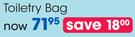 Clicks Black PVC Trim Toiletry Bag-Each