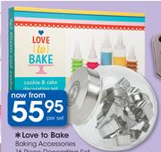 Love To bake Baking Accessories 16-Piece Decorating Set