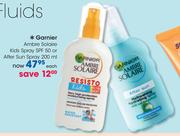 Garnier Ambre Solaire Kids Spray SPF 50 Or After Sun Spray-200ml-Each