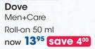Dove Men+Care Roll-On-50ml