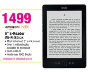 Kindle 6" E-Reader Wi-Fi Black