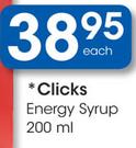 Clicks Energy Syrup-200ml