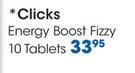 Clicks Energy Boost Fizzy Tablets-10's