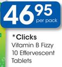 Clicks Vitamin B Fizzy Effervescent Tablets-10's