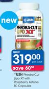 USN Phedra-Cut Lipo XT With Raspberry Ketone Capsules-80's
