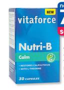Vitaforce Nutri-B Calm Or Revitalise Capsules-30's