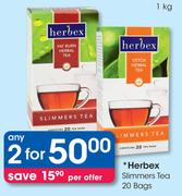 Herbex Slimmers Tea Bags-2 x 20's