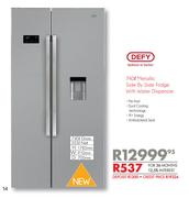 Defy 740Ltr Metallic Side By Side Fridge With Water Dispenser