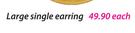 9ct Gold And Silver Large Single Earring Bonded-Each
