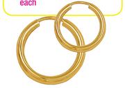 9ct Gold And Silver Large Single Earring Bonded-Each